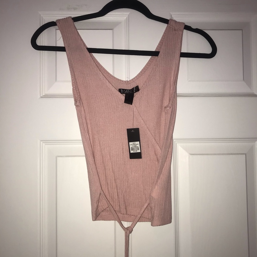 Mandee pink crop top